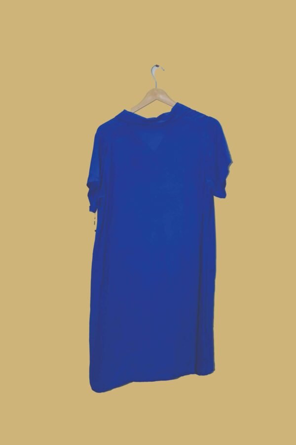 Royal Blue Button-Down Shirt Kurti