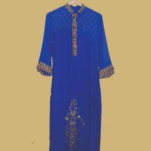 Royal Blue Printed Kurti with Ethnic Motif