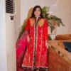 Royal Red Embroidered Festive Suit