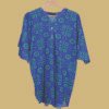 Sapphire Grid Geometric Kurti