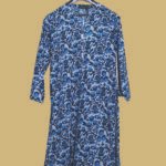Sky Blossom Blue Floral Kurti