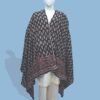 Sukoon – Block Printed Black Shawl with Maroon Border Detailing