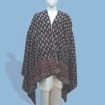 Sukoon – Block Printed Black Shawl with Maroon Border Detailing