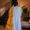 Sunlit Grace – White Embroideries with Citrus Bloom