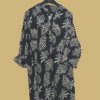 Tropical Noir Leaf Kurti