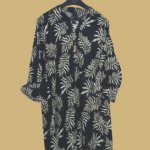 Tropical Noir Leaf Kurti