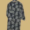 Tropical Noir Leaf Kurti