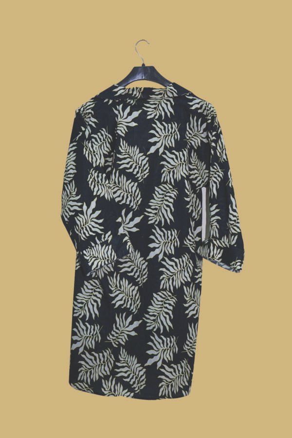 Tropical Noir Leaf Kurti