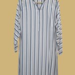 White & Blue Striped Kurti for Effortless Everyday Style