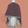 Zehn – Minimal Plum Shawl with Monochrome Border