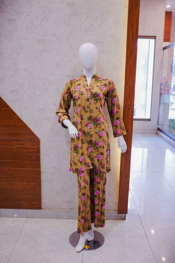 Beige Floral Printed Lawn 2-Piece – Casual Chic