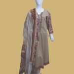 Beige Rust Embroidered Grace Set