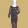Black Ornamental Motif Shirt with Heritage Border Design