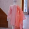 Blush Pink Embroidered Suit with Contrasting Coral & Magenta Dupatta