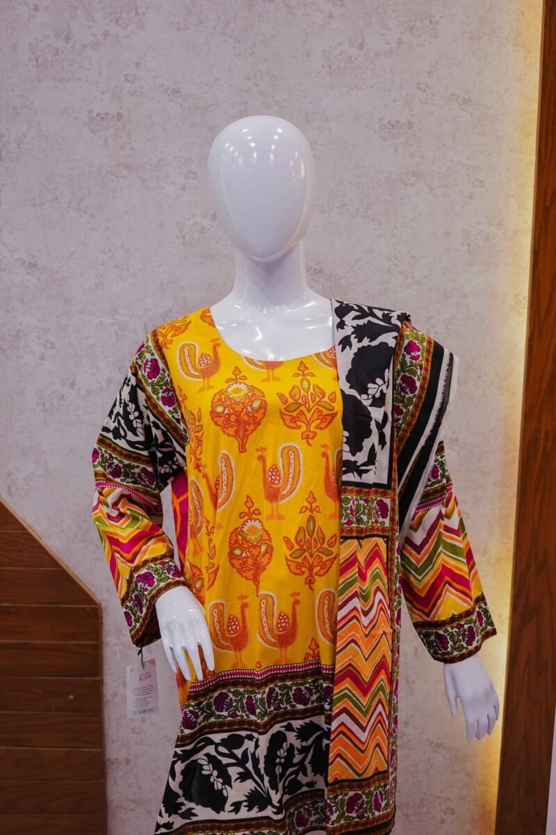 Bold & Bright – Yellow & Black 2-Piece Printed Set
