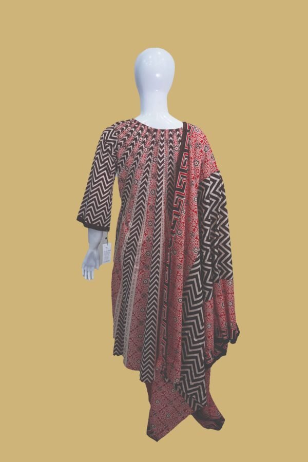 Bold Red & Black Ethnic Fusion Kurti Set