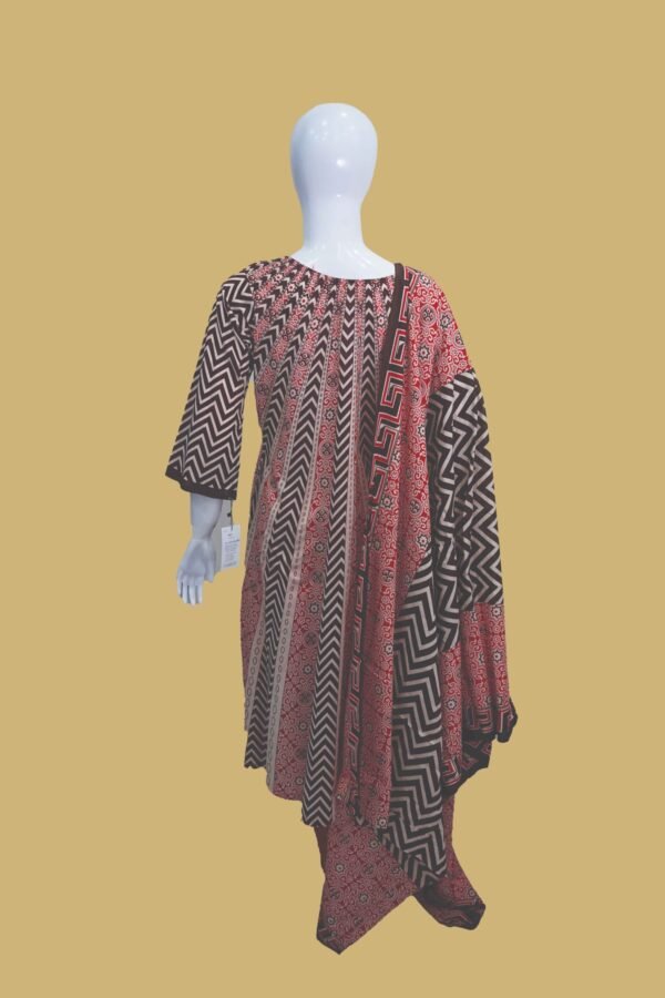 Bold Red & Black Ethnic Fusion Kurti Set