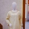 Buttery Beige Floral Kurti Set – Soft Elegance