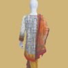 Chic White & Mustard Printed Suit with Tribal Accents