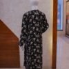 Classic Beige 2-Piece Set with Black Floral Coat