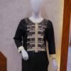 Classic Black & Beige 2-Piece Embroidered Set