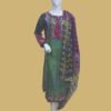 Elegant Green Printed Suit with Vibrant Ethnic Touch