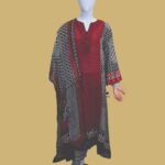 Elegant Red & Black Dua Fashion Kurti Set