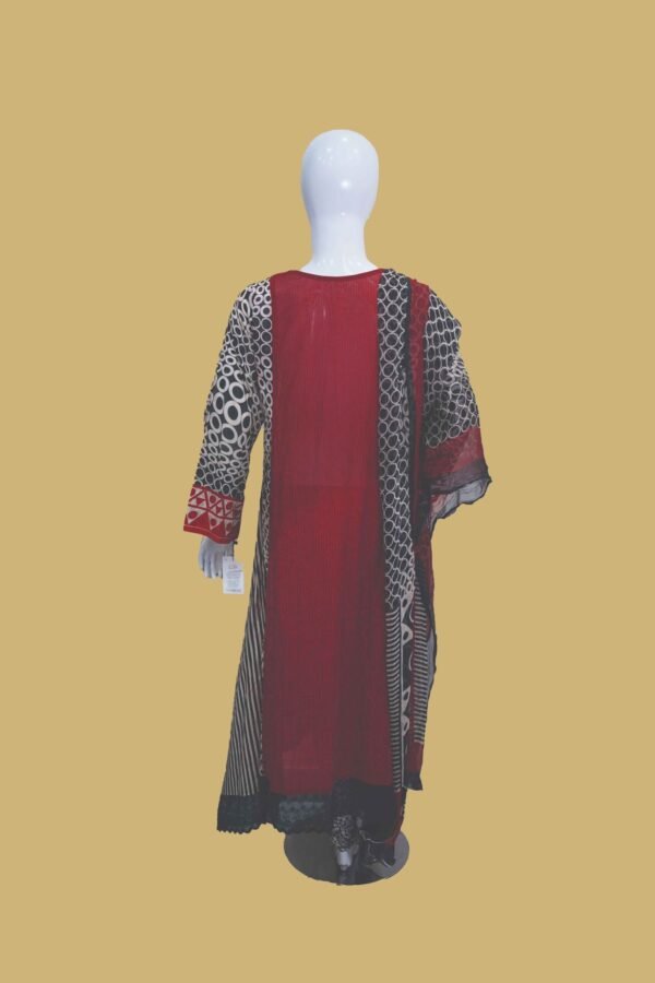 Elegant Red & Black Dua Fashion Kurti Set