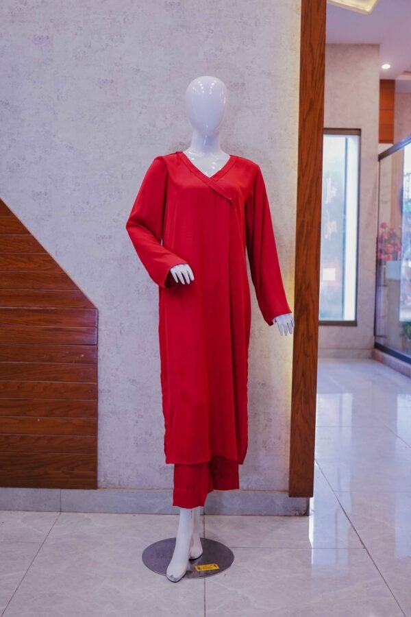 Elegant Red Solid Co-Ord Set