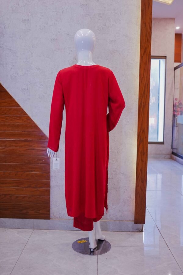 Elegant Red Solid Co-Ord Set