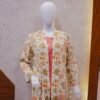 Elegant Rust 2-Piece Set with Floral Long Coat