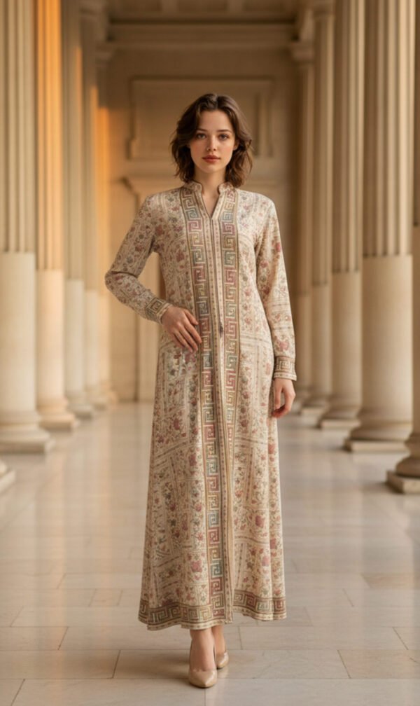 Embroidered Long Frock-Style Maxi