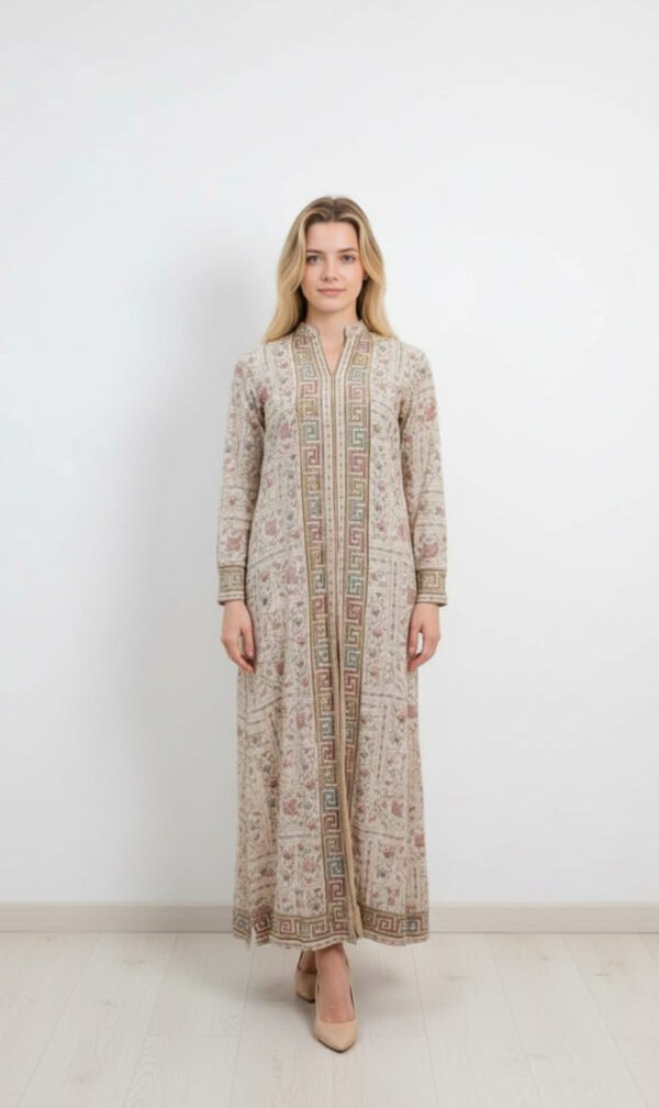 Embroidered Long Frock-Style Maxi