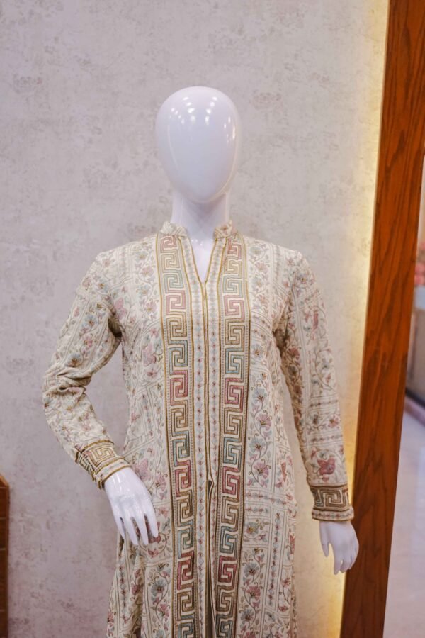 Embroidered Long Frock-Style Maxi