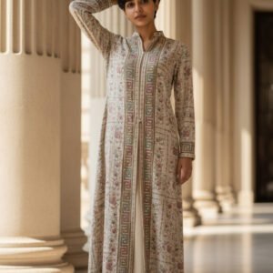 Embroidered Long Frock-Style Maxi