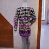 Geometric Floral Fusion 2-Piece Set – Black, White & Purple