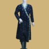Indigo Blue Printed Wrap Style
