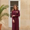 Maroon Embellished Front-Open Co-Ord Set