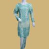 Mint Green Embroidered Lawn Suit with Floral Motifs