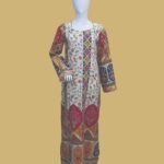 Multicolor Ethnic Print Straight Shirt Dua Fashion Corner Exclusive