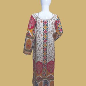 Multicolor Ethnic Print Straight Shirt Dua Fashion Corner Exclusive