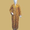 Mustard Mirror Work-Inspired Shirt with Traditional Patch Print