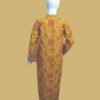 Mustard Mirror Work-Inspired Shirt with Traditional Patch Print
