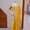 Mustard Yellow Floral Embroidered