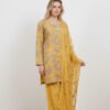 Mustard Yellow Floral Embroidered