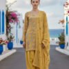 Mustard Yellow Floral Embroidered