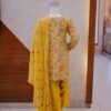 Mustard Yellow Floral Embroidered