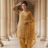 Mustard Yellow Floral Embroidered