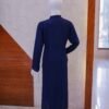 Navy Blue Front-Open Co-Ord Set with Brooch Detailing