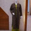 Olive Green 2-Piece Set with Black Multicolor Printed Coat